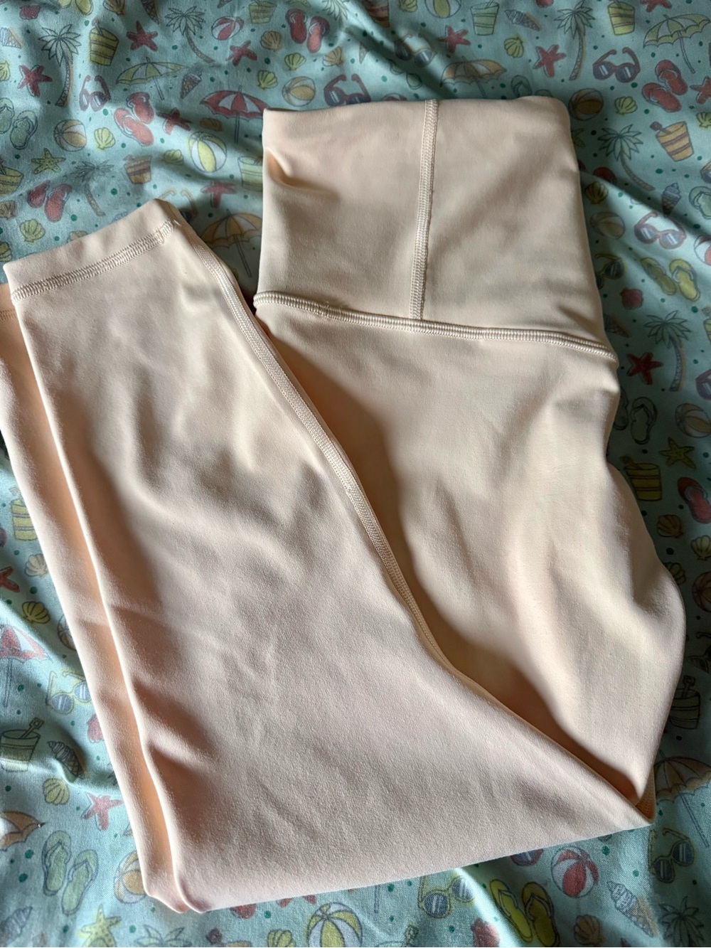 Athleta High-Waist Leggings in Light Peach